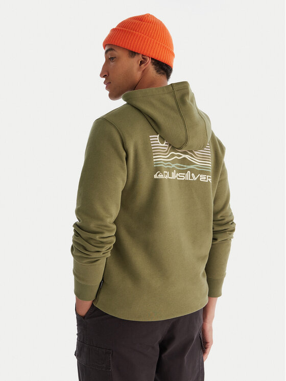 Quiksilver Quiksilver Mikina Light Waves EQYFT05168 Khaki Regular Fit