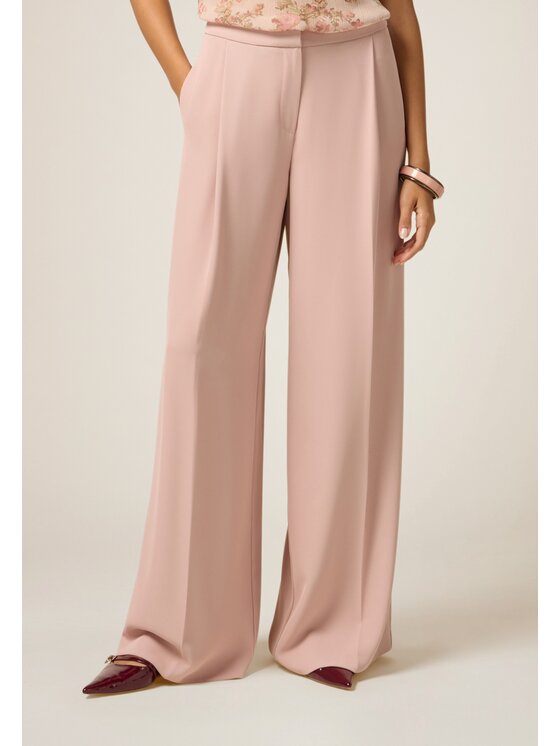 Oltre Oltre Spodnie materiałowe P096R108751N006 Różowy Baggy Fit