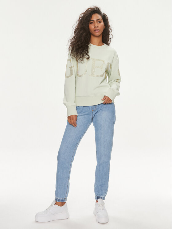 Guess Guess Світшот Vintage Logo W4GQ10 KC8I0 Жовтий Relaxed Fit