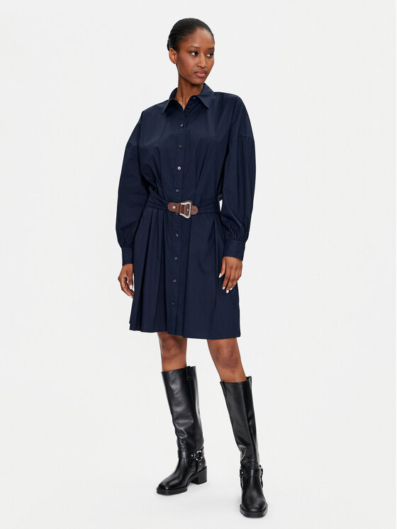 LAUREN RALPH LAUREN Lauren Ralph Lauren Srajčna obleka 250940280001 Mornarsko modra Relaxed Fit