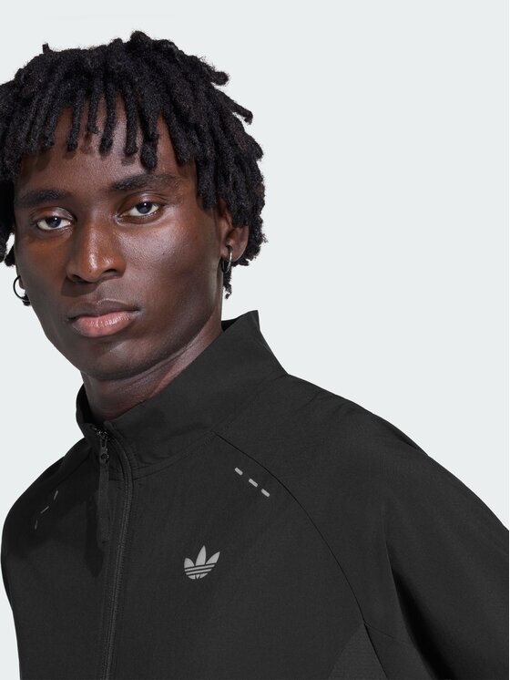 adidas adidas Bluza TECH TREFOIL ESSENTIALS FZ HOOD Czarny Regular Fit