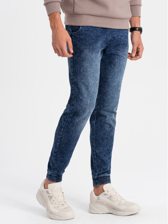 Ombre Ombre Jeansy OM-PADJ-0133 Modrá Slim Fit
