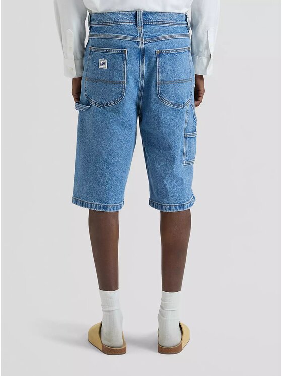 Lee Lee Szorty jeansowe WORKWEAR Niebieski Regular Fit