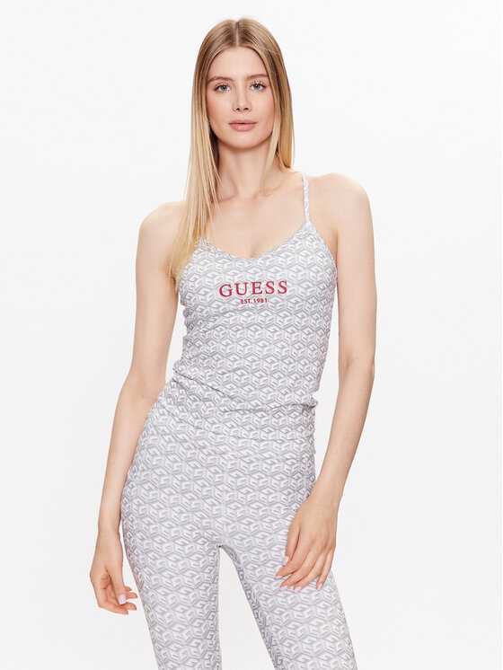 Guess Top V3YP14 MC03W Biela Slim Fit