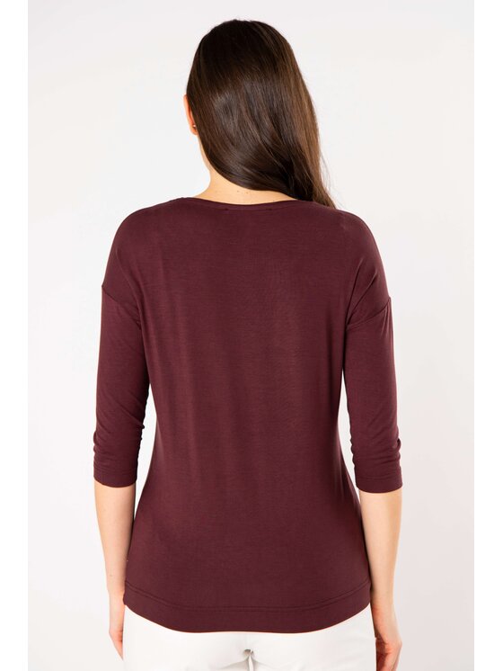 QUIOSQUE QUIOSQUE Bluzka 19-TD-155 Fioletowy Regular Fit