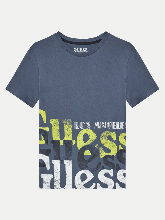 Guess Guess Marškinėliai L5RI12 K8HM4 Tamsiai mėlyna Regular Fit