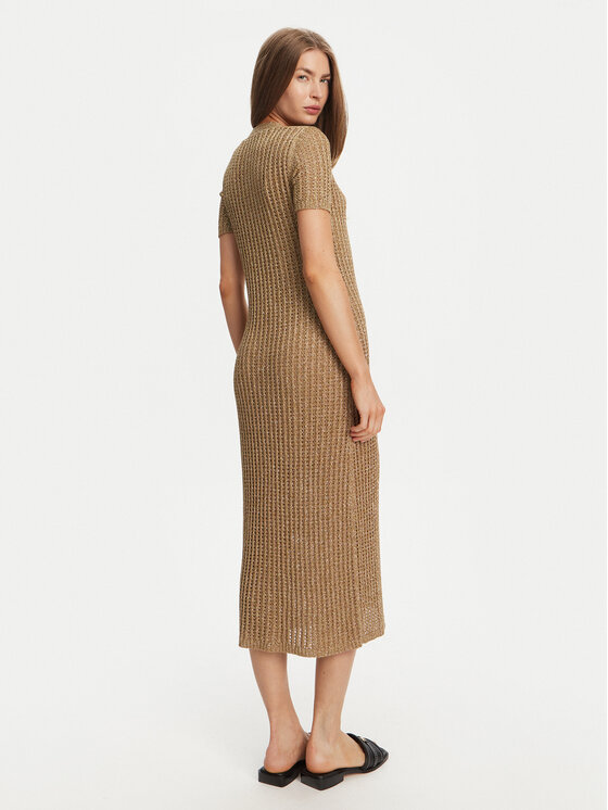 TWINSET TWINSET Úpletové šaty 251TT3190 Béžová Slim Fit