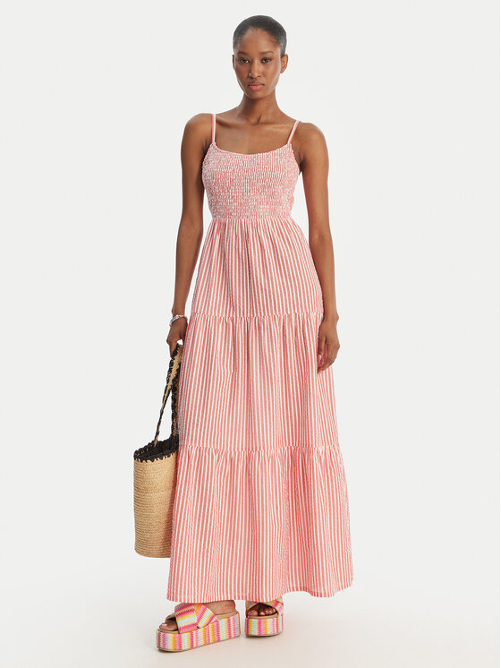 Roxy Roxy Letní šaty Tropical Glow ERJWD03945 Růžová Regular Fit