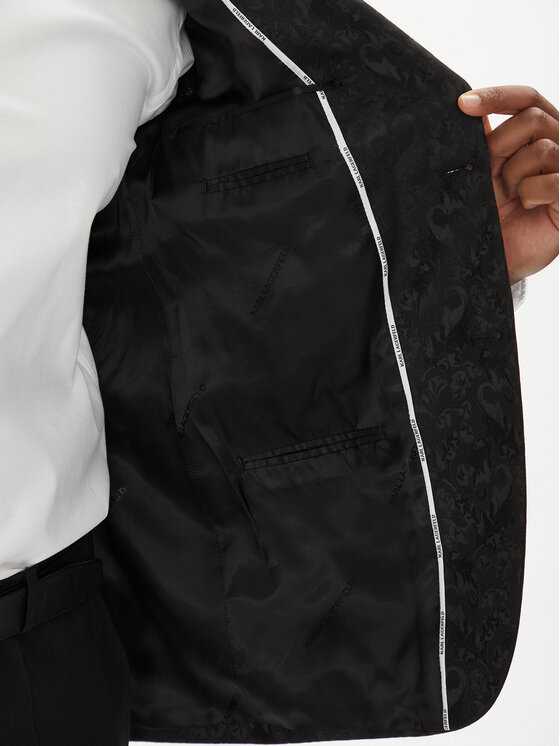 KARL LAGERFELD KARL LAGERFELD Sako 155200 553038 Čierna Slim Fit