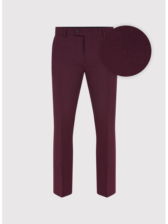 Pako Lorente Pako Lorente Spodnie garniturowe P25WF-6G-001 Bordowy Super Slim Fit