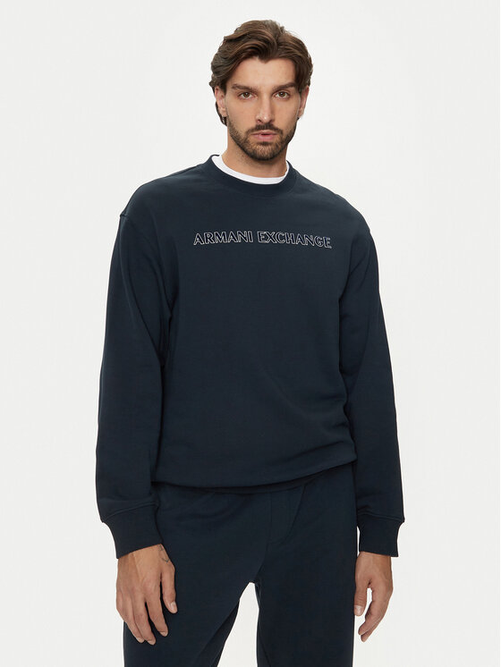 Armani Exchange Mikina 6DZMBA ZJADZ 1510 Tmavomodrá Regular Fit