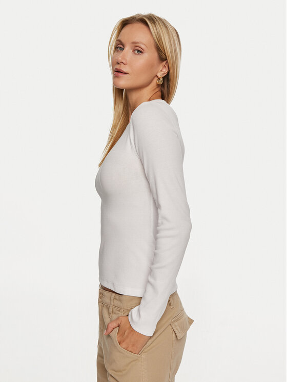 Guess Jeans Guess Jeans Блуза W4YI65 KA0H1 Бял Slim Fit