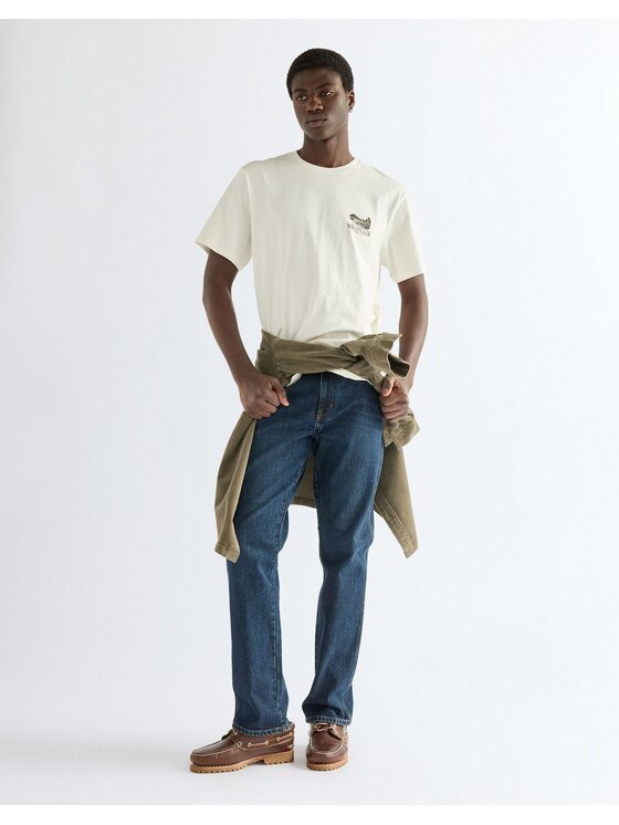 Wrangler Wrangler T-Shirt GRAPHIC TEE Biały Relaxed Fit