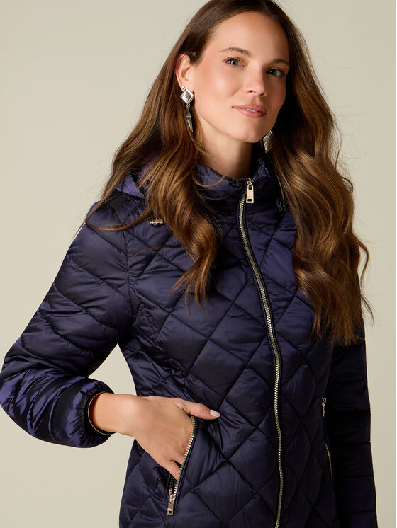 Oltre Oltre Kurtka puchowa F047R001550N034 Niebieski Regular Fit