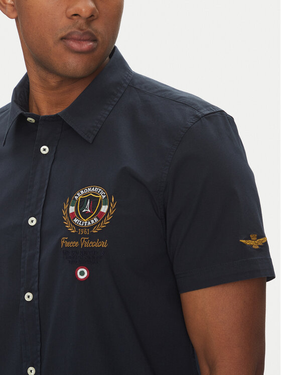 Aeronautica Militare Aeronautica Militare Krekls 251CA1285CT3288 Tumši zils Regular Fit