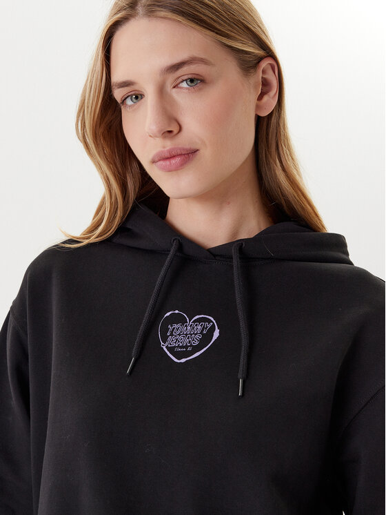 Tommy Jeans Tommy Jeans Bluza Heart DW0DW21408 Czarny Relaxed Fit