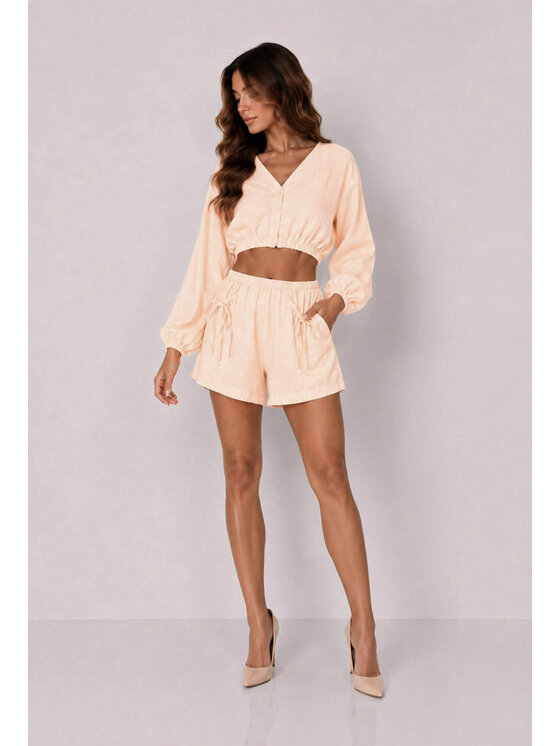 Agatha Studio Agatha Studio Komplet bluzka i spodnie A26SS-KA-K34 Pomarańczowy Slim Fit