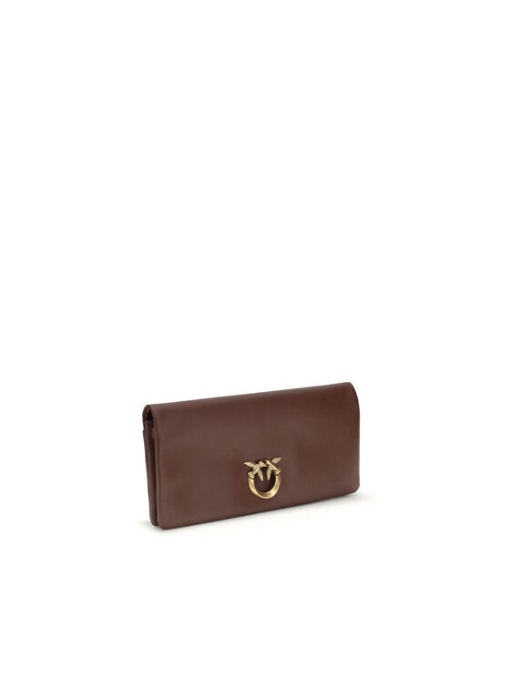 PINKO PINKO Torebka Bordeaux Calf Leather Bos Taurus Clutch Bordowy