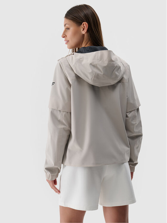 4F 4F Kurtka przejściowa MIDSHOP TEXTILE Beżowy Oversize