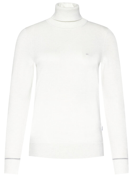 Calvin Klein Calvin Klein Golf Ls Roll Neck K20K202244 Beżowy Regular Fit
