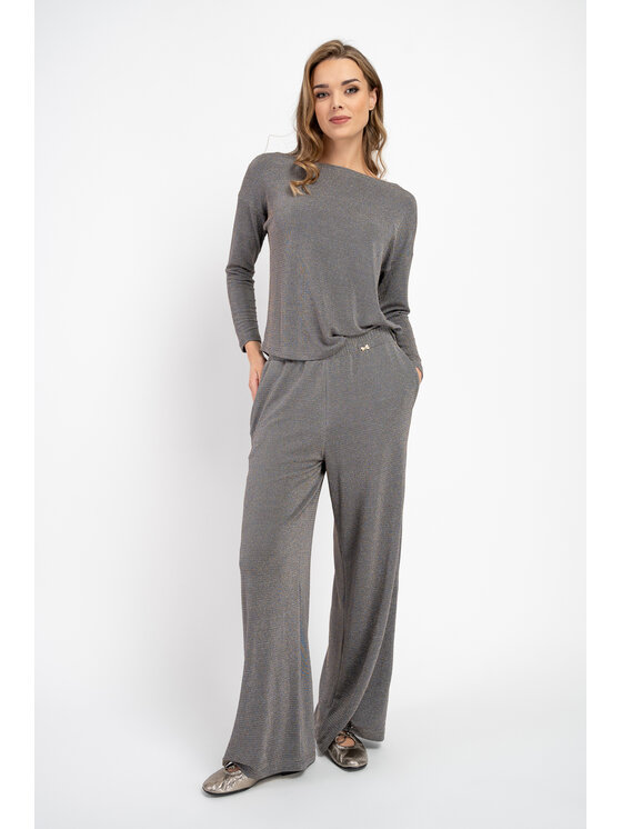 CLICK CLICK Μπλουζάκι 70-812 Ασημί Comfortable Fit