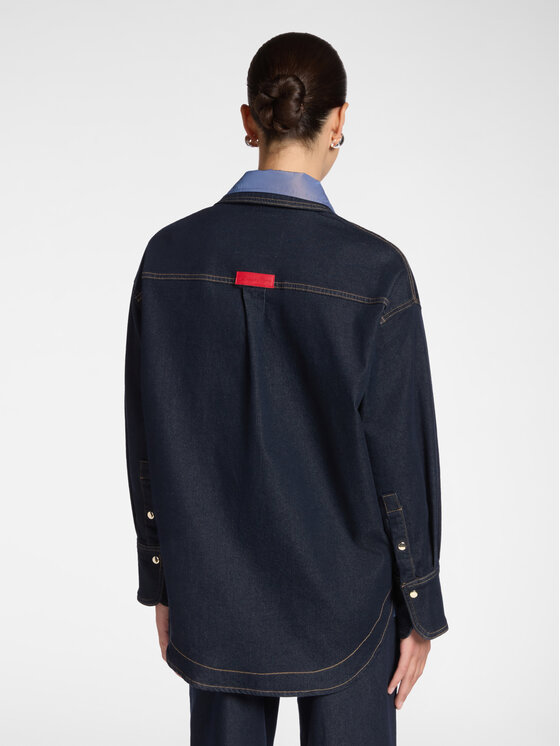 Elena Mirò Elena Mirò Camicia 5400Z000023N034 Blu Regular Fit