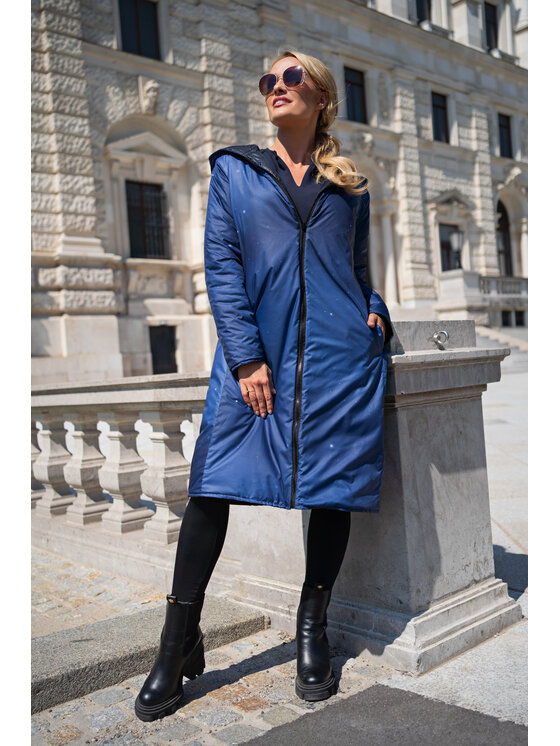 Awama Awama Giacca da donna A685 Blu scuro Basic Fit