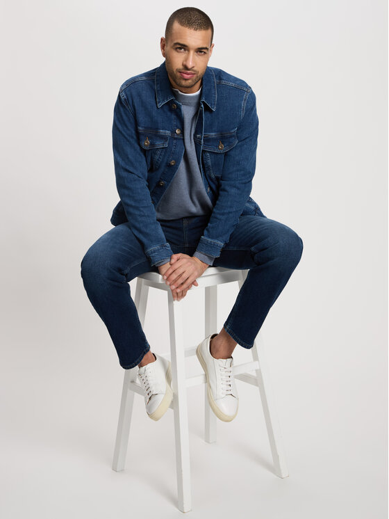 Cross Jeans Cross Jeans Sweter 34266-200 Niebieski Regular Fit