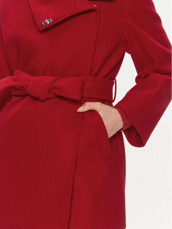 Liu Jo Liu Jo Вълнено палто MF3306 J4600 Червен Relaxed Fit