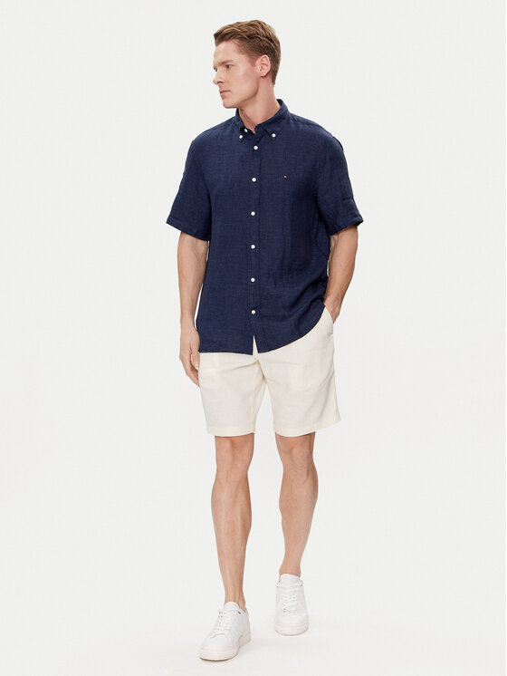 Tommy Hilfiger Tommy Hilfiger Koszula MW0MW35207 Granatowy Regular Fit