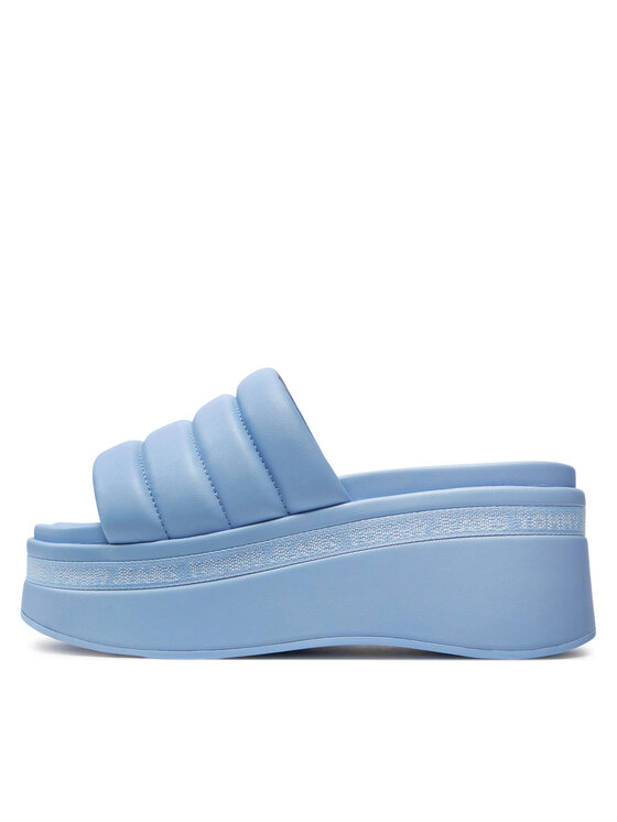 Tommy Jeans Tommy Jeans Şlapi Tjw Wedge Sandal EN0EN02455 Albastru celest