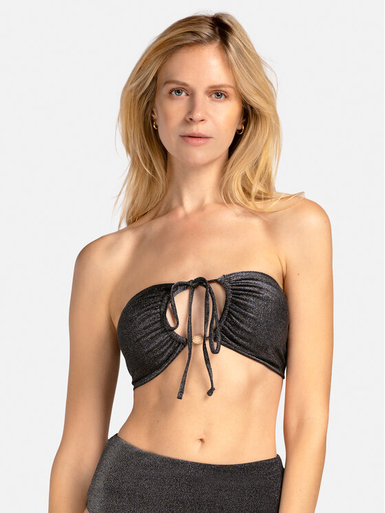 Miss Lou Miss Lou Bikini pezzo sopra G-LG1-CZ Nero