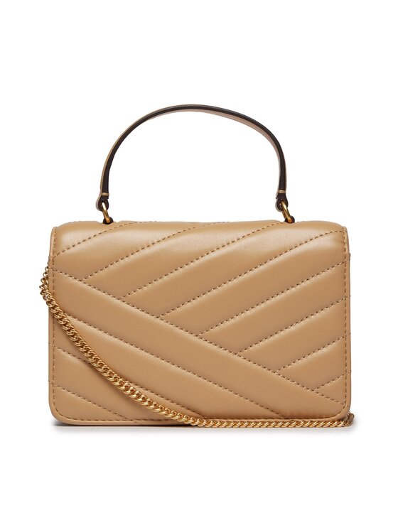 Tory Burch Tory Burch Kabelka Kira Chevron Mini Top Handle Chain Wallet 152356 Béžová