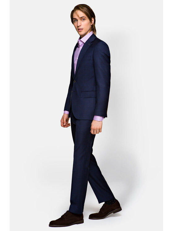 Lancerto Lancerto Garnitur GA073121000007 Granatowy Regular Fit