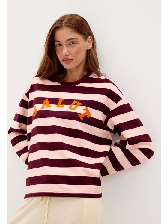 Mirons Mirons Longsleeve Print Kolorowy Regular Fit
