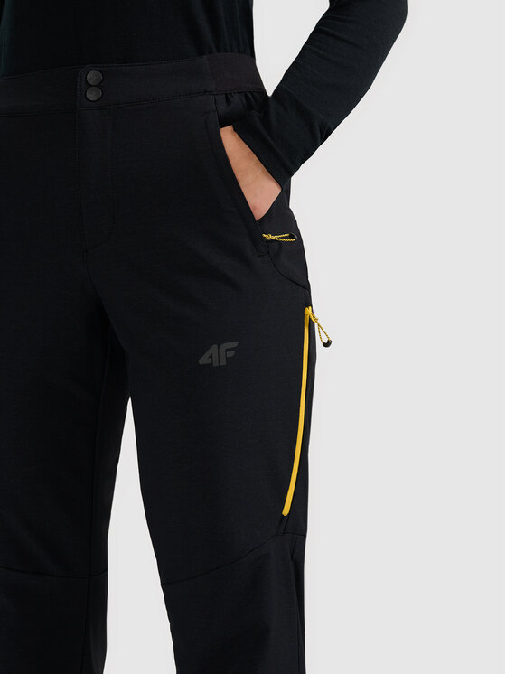 4F 4F Spodnie outdoor HALNY Czarny Regular Fit