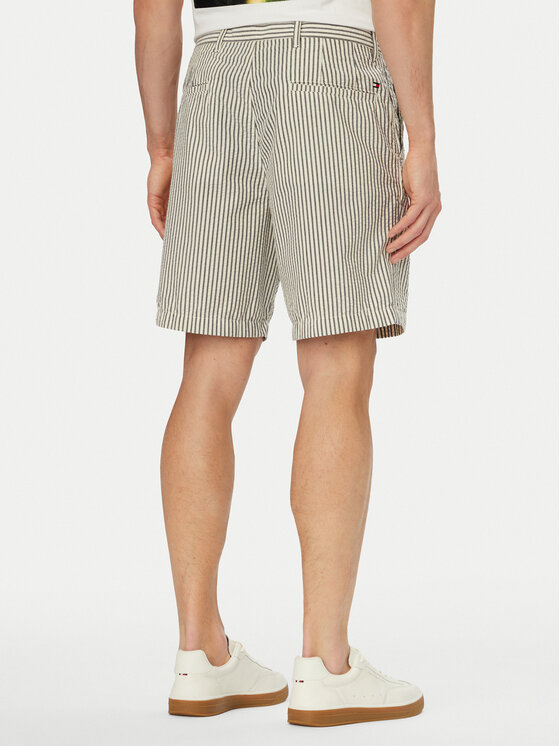 Tommy Hilfiger Tommy Hilfiger Σορτς υφασμάτινο Dover Seersucker MW0MW42359 Ανοιχτό μπεζ Slim Fit