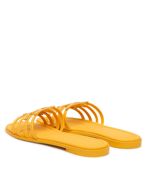 Tommy Hilfiger Tommy Hilfiger Natikači Th Script Flat Mule Lth FW0FW09368 Rumena