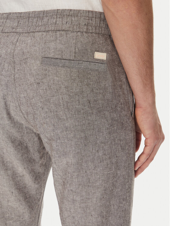 BOSS BOSS Pantaloni din material Sanderson-L 50536881 Maro Regular Fit