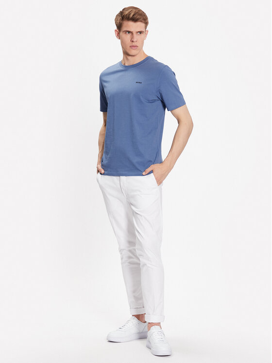 HUGO Hugo T-Shirt Dero222 50466158 Modrá Regular Fit