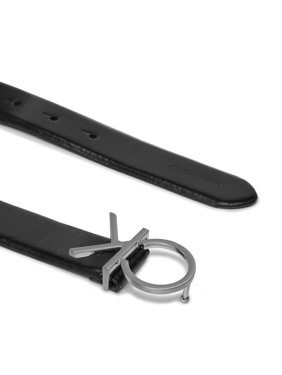 Calvin Klein Calvin Klein Pasek Damski Re-Lock Ck Logo Belt 30mm K60K610157 Czarny