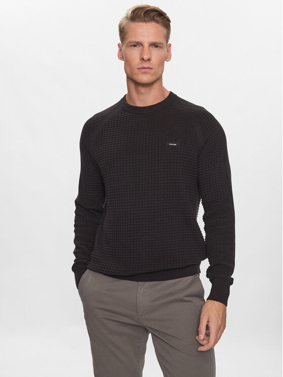 Calvin Klein Calvin Klein Sweter K10K111476 Czarny Regular Fit