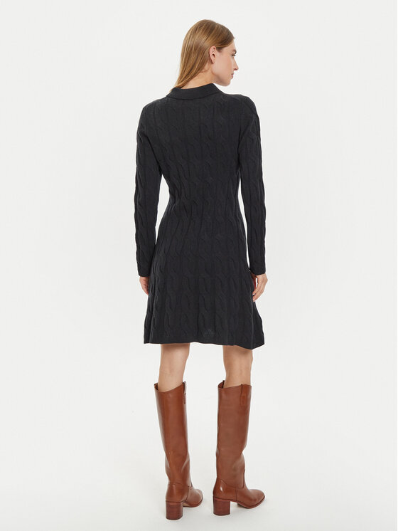 Tommy Hilfiger Tommy Hilfiger Trikotažinė suknelė WW0WW43085 Juoda Regular Fit