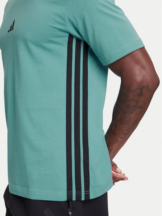 adidas adidas Tricou Essentials 3-Stripes JX0732 Turcoaz Regular Fit