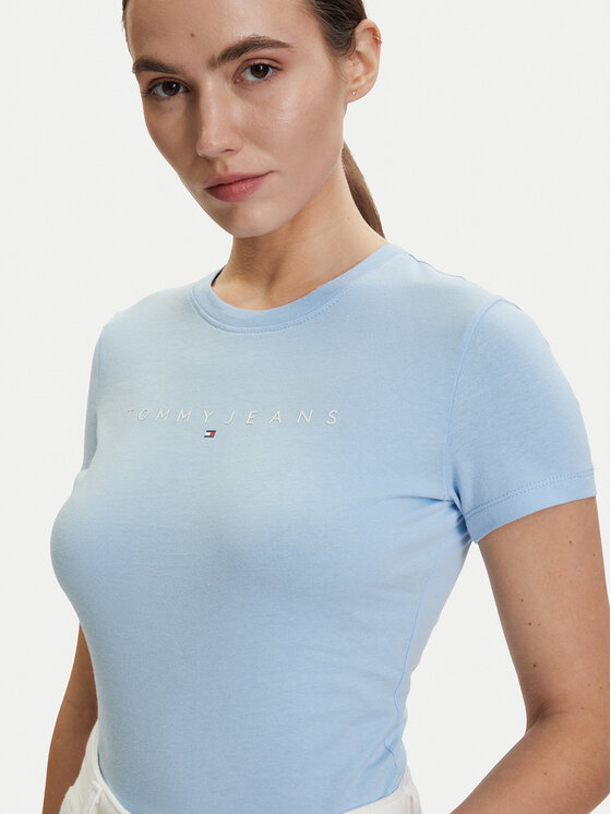 Tommy Jeans Tommy Jeans T-shirt DW0DW18398 Azzurro chiaro Slim Fit