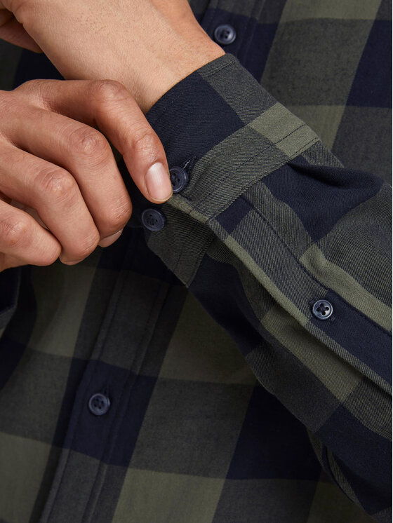 Jack & Jones Jack & Jones Koszula 12181602 Zielony Slim Fit