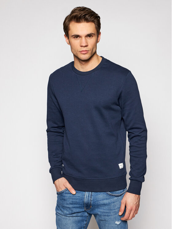 Felpa Basic 12181903 Blu scuro Regular Fit