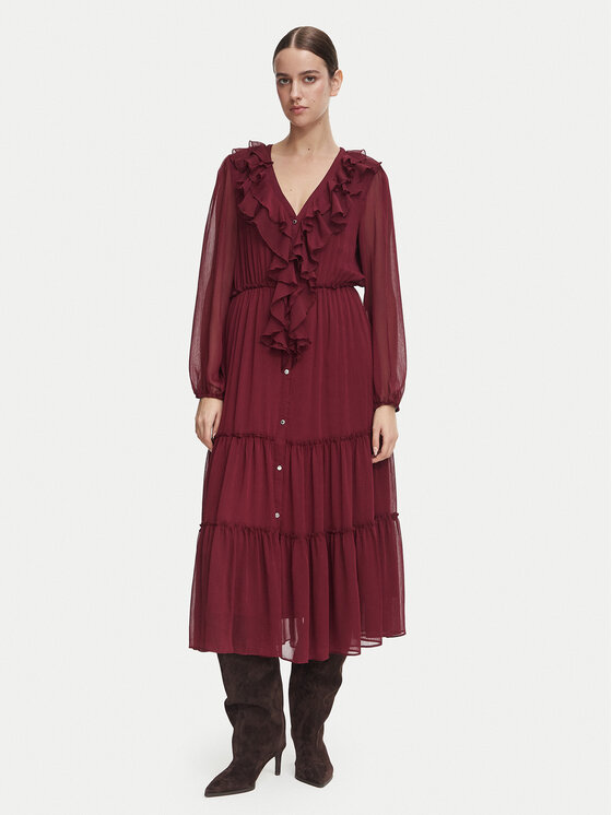 Morgan Morgan Φόρεμα καθημερινό 261-ROMANCE Μπορντό Regular Fit