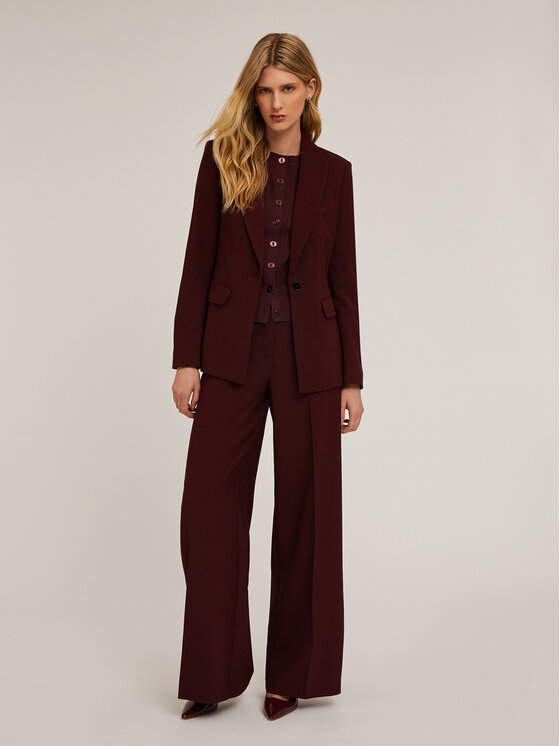 Motivi Motivi Cardigan M719W003296N036 Bordeaux Slim Fit