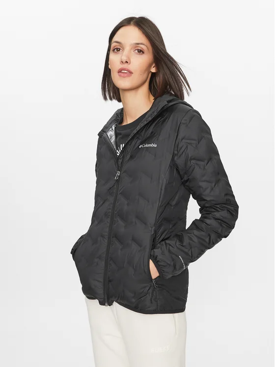 Columbia Daunenjacke Delta Ridge™ Down Hooded Jacket Schwarz Regular Fit